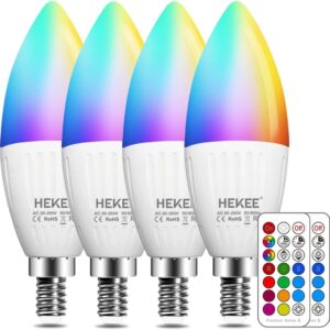 LED E12 Candelabra bulbs, color change candle, B11 4 …