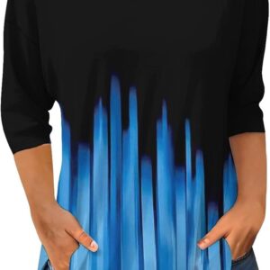 Yngwiao3/4 Manga length Tops 2025 Summer Crew Neck C …