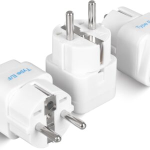 Ceptics Schuko, Germany France Travel Power Adapter, Grounde …