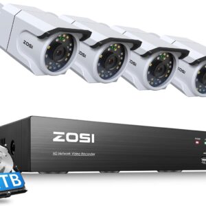 Zosi 4K Ultra HD Safety System, 4pcs 8MP IP66 Weathe …