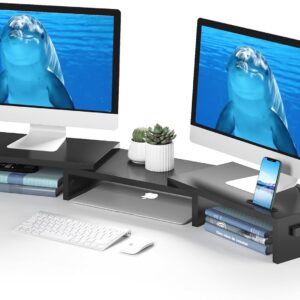 Double Bontec monitor support, adjustable length and rotating angle, …