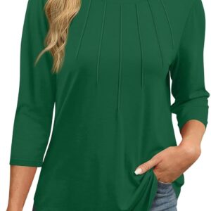 3/4 Manga t -shirts for women Round -neck robe blouse …