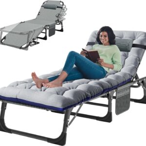 Aboron patio lounge chair, 3in1 folding Heavy duty 500 lb loa …