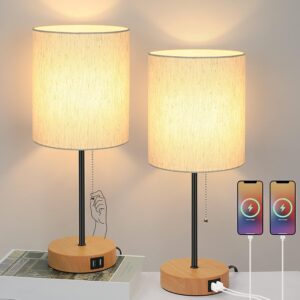 Table lamps established 2 with USB load ports, night lamps …