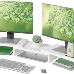 Bontec Dual Monitor Stand Wither with smartphones support, attached …