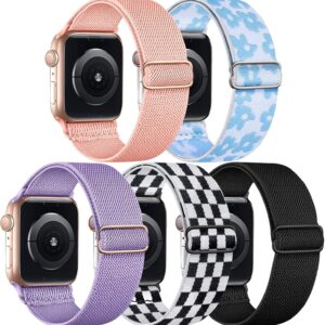 5 Nylon elastic band pack compatible with Apple Watch bands …