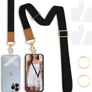 Phone Lanyard Crossbody Strap, Black cell phone Lanyar …