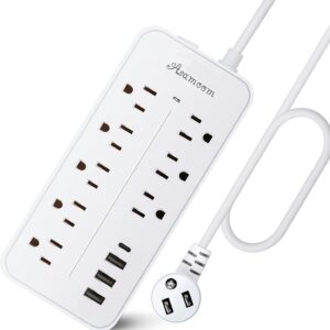 Extension cable of the 10 -foot protective power strip with USB C, …