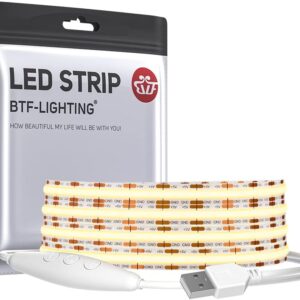 BTF-Righting Fcob Cob Fob LED Strip Short USB Lights 3.28f …