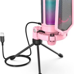 FIFINE USB GAMING PC Microphone for transmission podcasts, Amp …