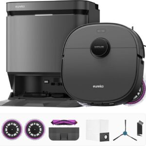 Eureka J15 pro ultra robot vacuum and tag with emptying car …