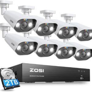 Safety Chamber System Poe Zosi 8ch 4k Spotlight, 8pcs 8MP/4K …