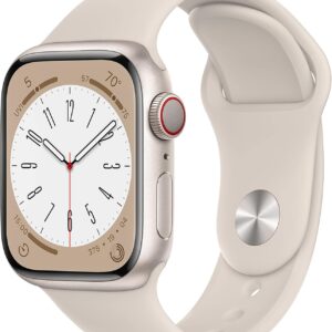 Apple Watch Series 8 [GPS + Cellular, 41mm] Starlight Alumin …