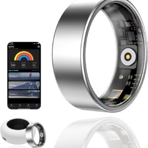 Smart ring, fitness tracker with heart rate, blood oxygen, B …