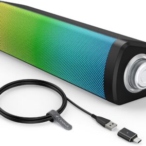 Lenrue computer speakers, portable speaker with USB feeding, knob c …