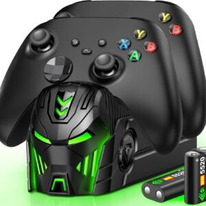 Xbox charger station with 2x5520mwh rechargeable battery for …