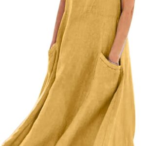 Linen dress for women Summer Maxi Sleeveless 2025 Large size …