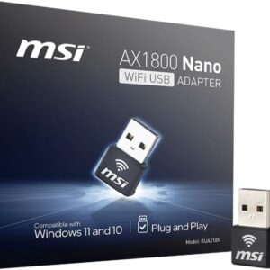 USB MSI AX1800 NANO WIFI – WIFI 6, up to 1800 Mbps, …