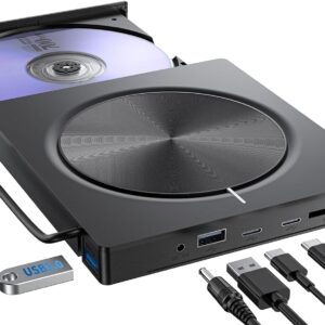 External CD/DVD unit for laptop, DVD 8 in 1 for Elpto …