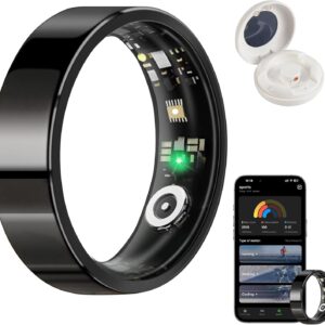 Smart Health Ring Tracker with Ultra Delgado Fitn load case …