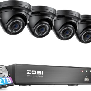 Zosi 8 Channel 4K 8MP Home Safety Chamber System Poe Outdooo …