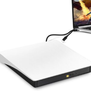 External CD/DVD unit for laptop, USB 3.0 Type C Portable DV …