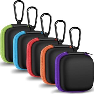 MOLOVA 5Pack Square Earbud Case Portable EVA Carrying Case S…