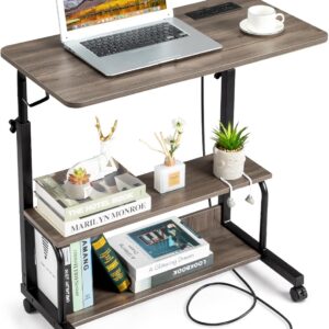 Karl Home 31.5 “Portable rolling desk on wheels, height adjustment …