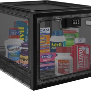 Large Medicine Buardador for Safe Medicines, Closing Storage …