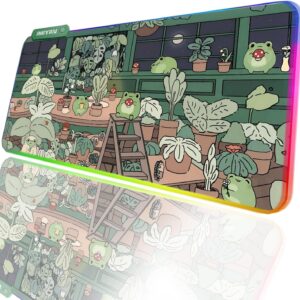 JMIYAV LITTLE FROG RGB GREEN GAMING MOUSE PAD 31.5X12 inches p …