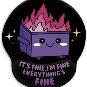 Fun cute mouse pad with rest on the wrist, garbage container in ergon fire …