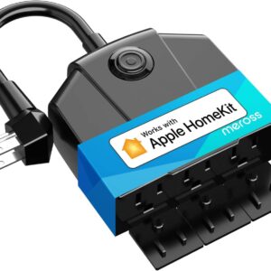 Intelligent outdoor plug, Meross outdoor wi-fi outlet with 3 independents …