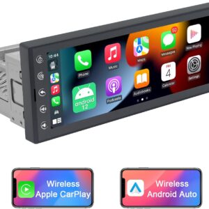 Single Din Touchscreen Car Stereo Wireless CarPlay Wireless …