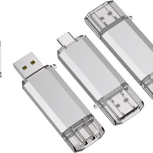 RAOYI 3 Pack 32GB USB C Flash Drive, 2 in 1 USB 3.0 CD type …