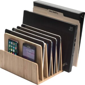 Mobilevision bamboo device organizer for smartphones, tablet …