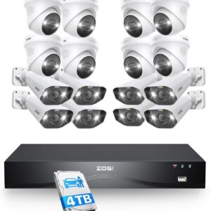 Zosi 4k Poe security system, 16 24ch 8MP Dual Dis ports …
