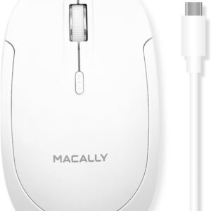 Macally Wired USB C Mouse for Mac and PC – Slim, Quiet and …