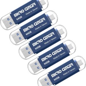 INLAND Micro Center Superspeed 5 Pack 64 GB Daul Drive USB 3 ….