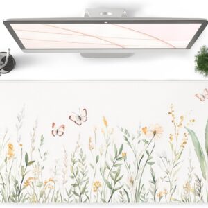 Qiyi Gran Mouse pad for desktop, floral computer desktop carpet for …