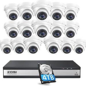ZOSI 16 Channel 4K POE Security Camera System,H.265 4K 8MP 1…