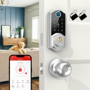 Location of the entrance door without key with the handle – Smonet fingerprint …