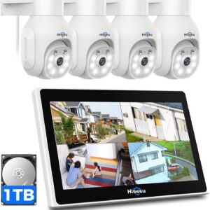 Hiseeu Wireless Security Camera System, 4pcs 5MP Cam outdoors …