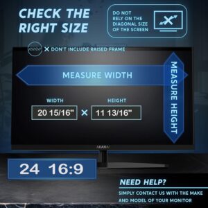 [2 Pack 24 inch Removable Anti-Glare Blue Light Screen Prote…