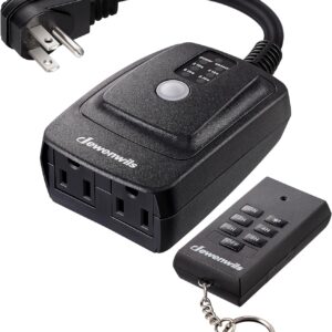 Waterproof Dewenwils Light Sensor Timer, plug at the Switc timer …